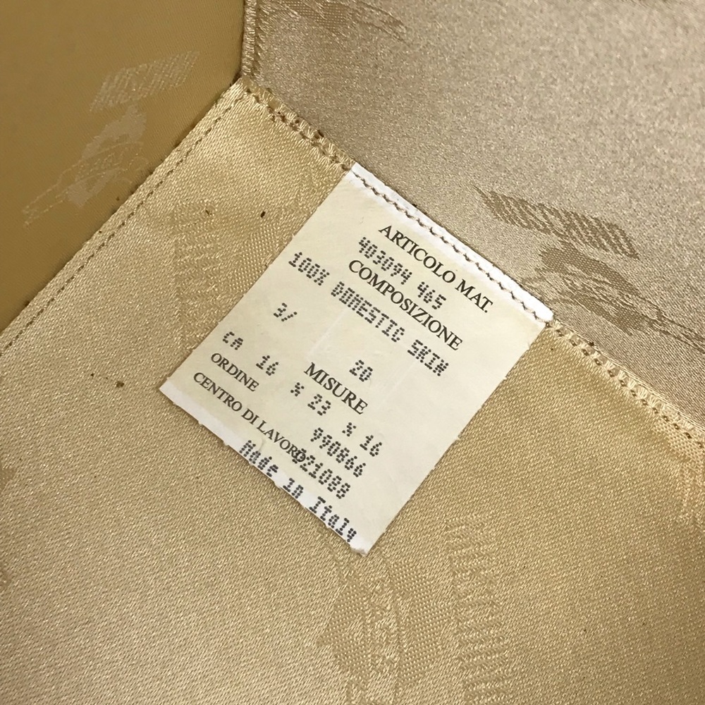 Moschino Vintage Leather Bow Bag Blue Cream - Picture 7 of 8